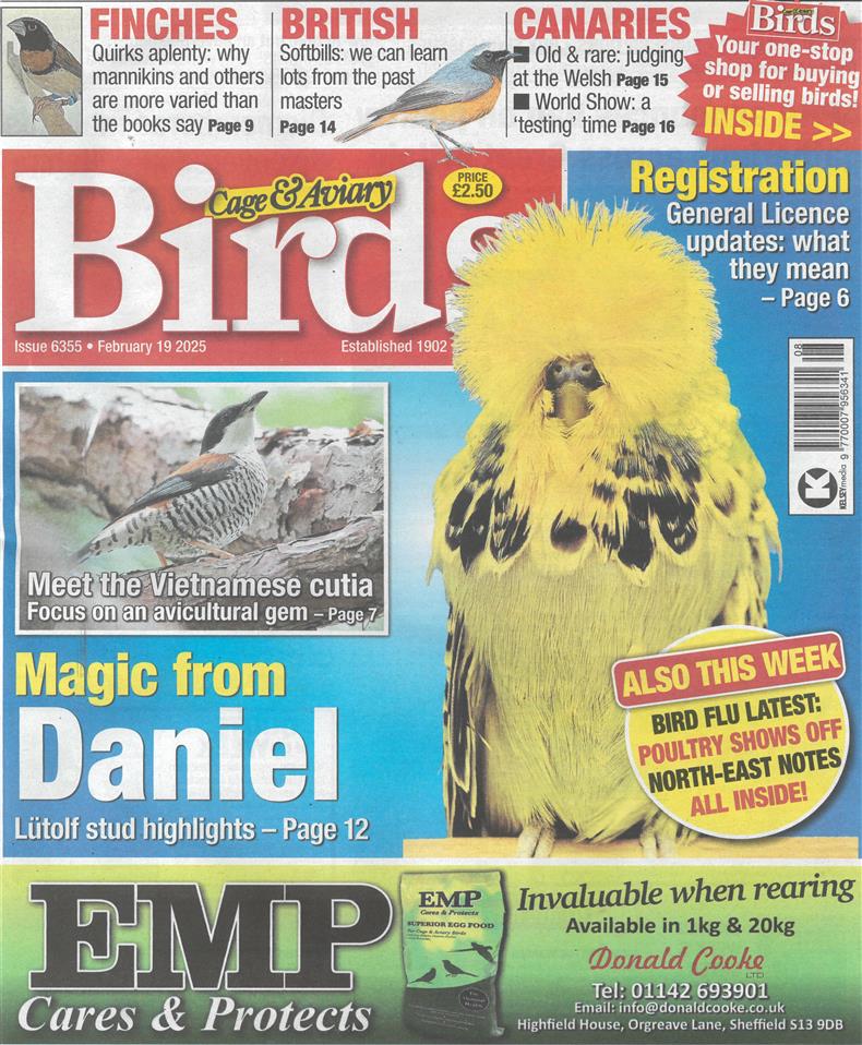 Cage and Aviary Birds - 19/02/2025