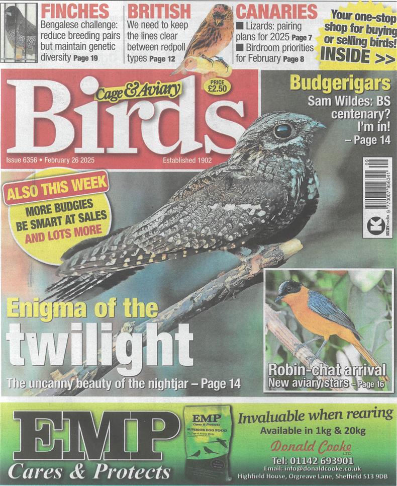 Cage and Aviary Birds - 26/02/2025