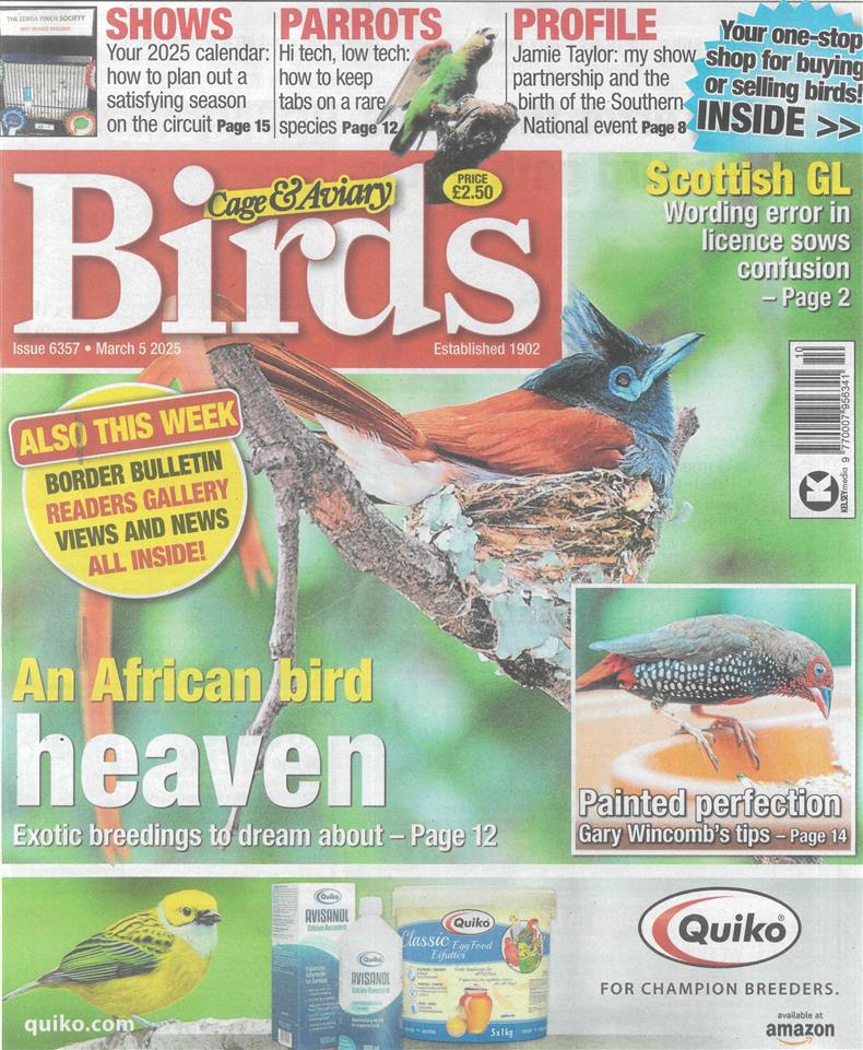 Cage and Aviary Birds - 05/03/2025