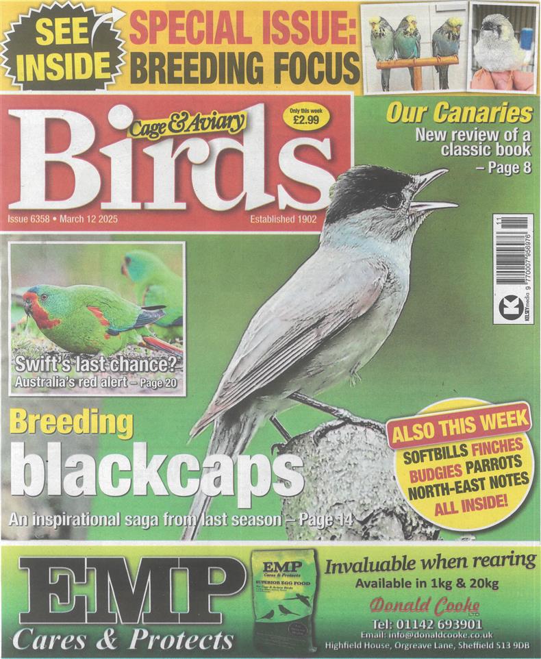 Cage and Aviary Birds - 12/03/2025