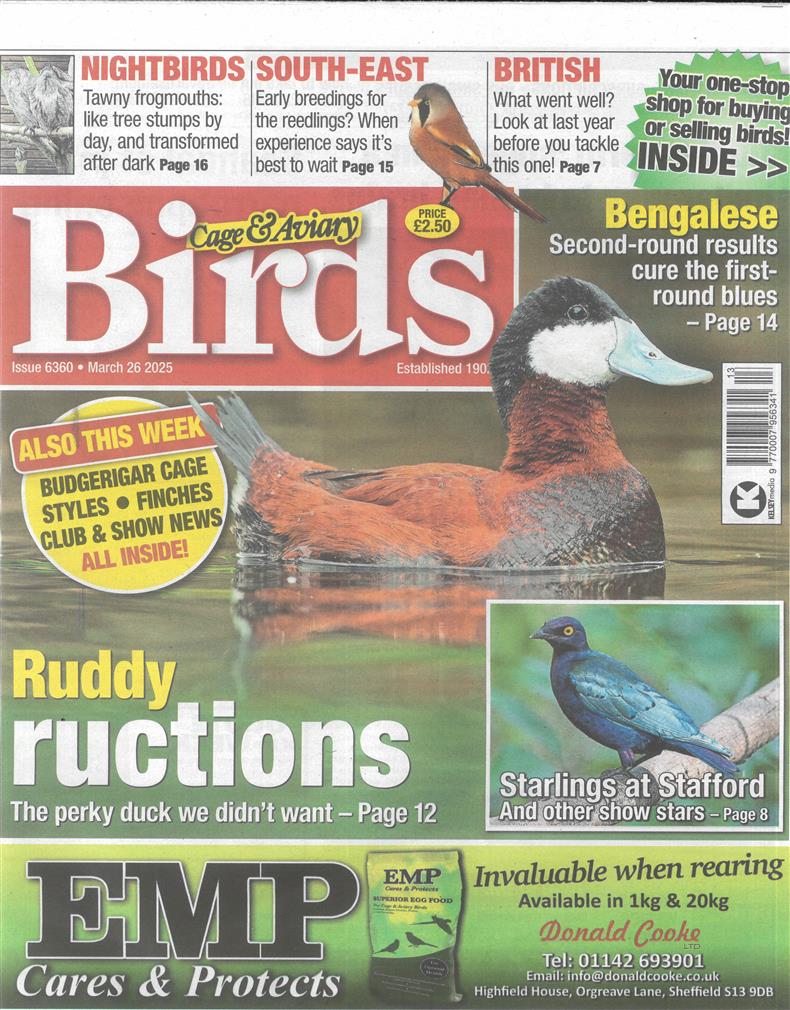 Cage and Aviary Birds - 26/03/2025