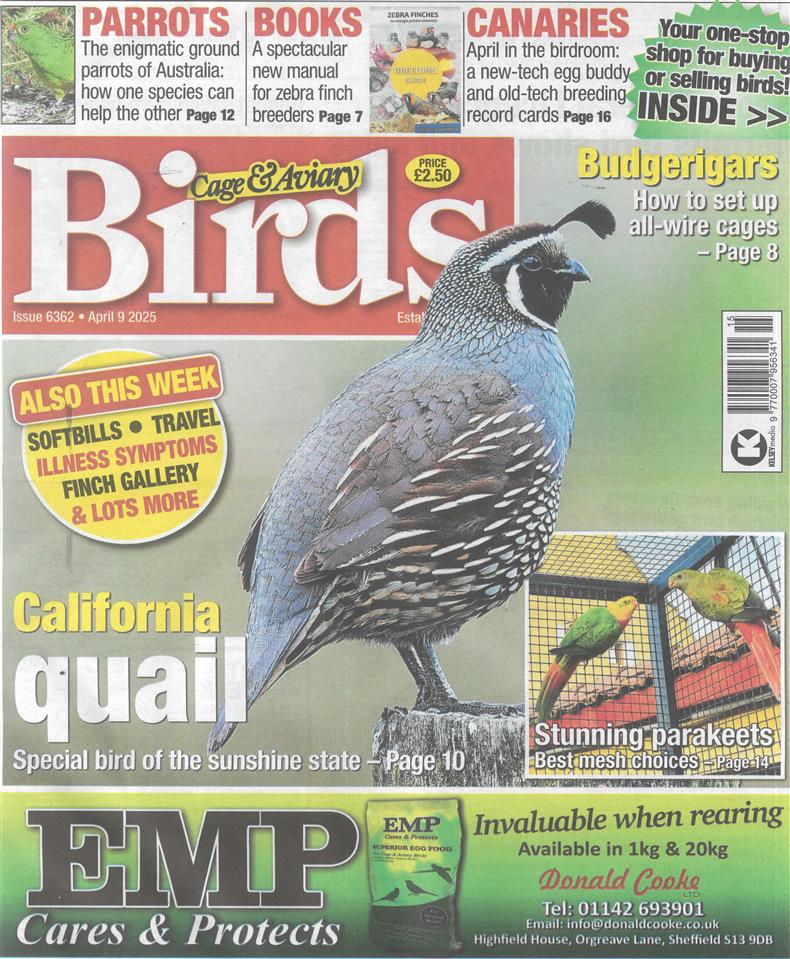 Cage and Aviary Birds - 09/04/2025