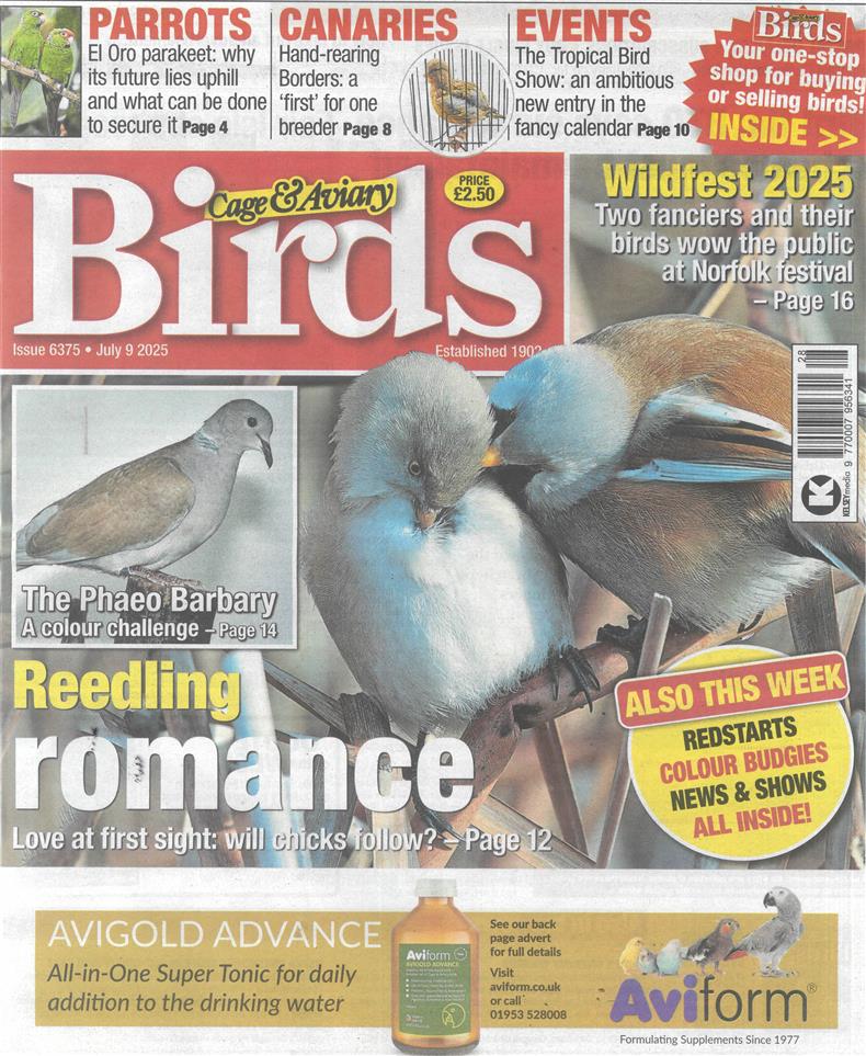 Cage and Aviary Birds - 09/07/2025