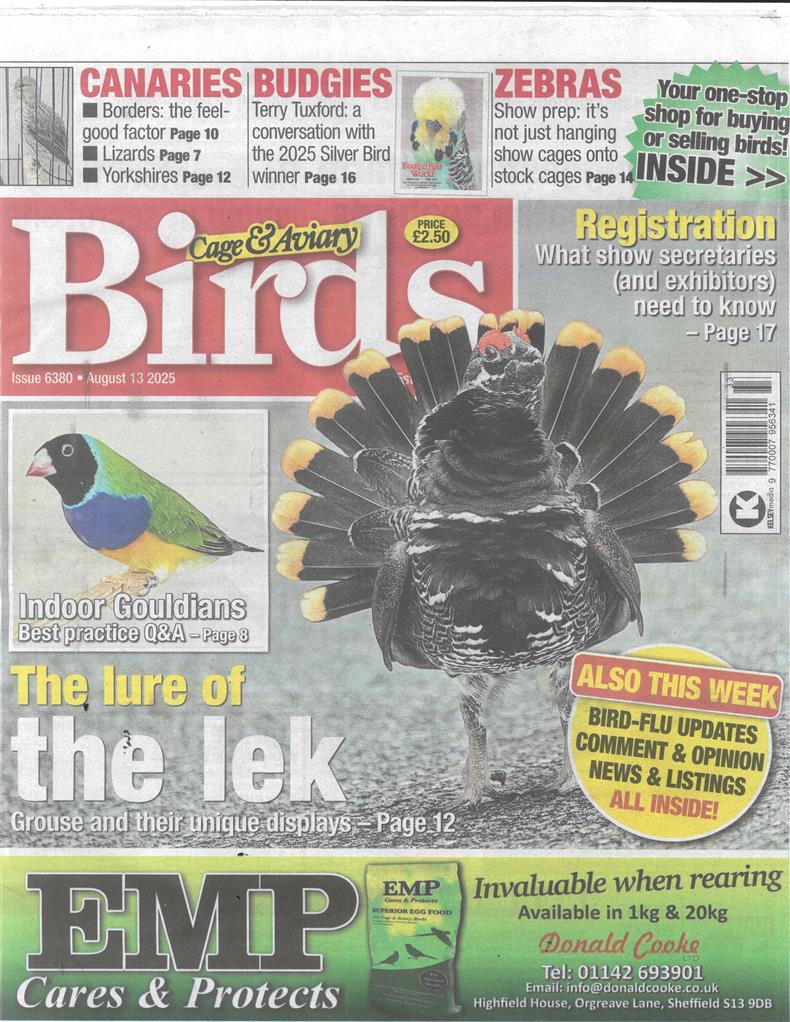 Cage and Aviary Birds - 13/08/2025