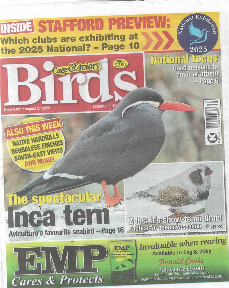 Cage and Aviary Birds - 27/08/2025