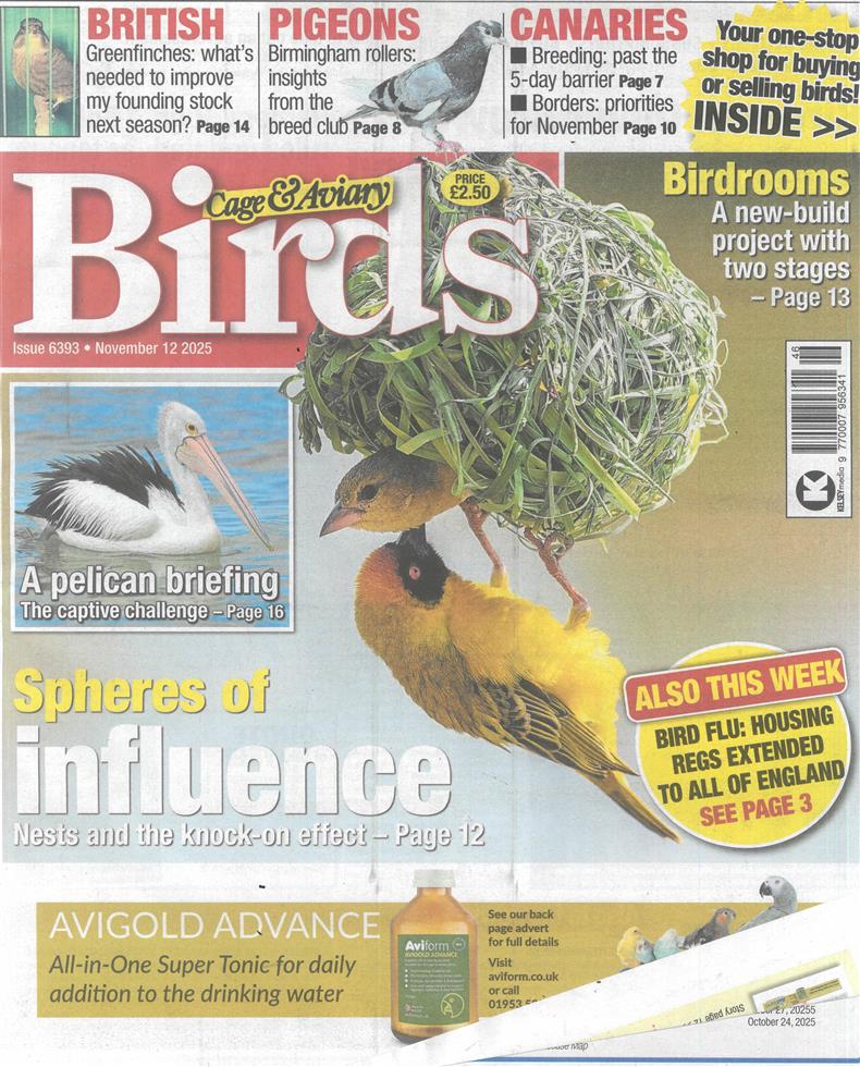 Cage and Aviary Birds - 12/11/2025