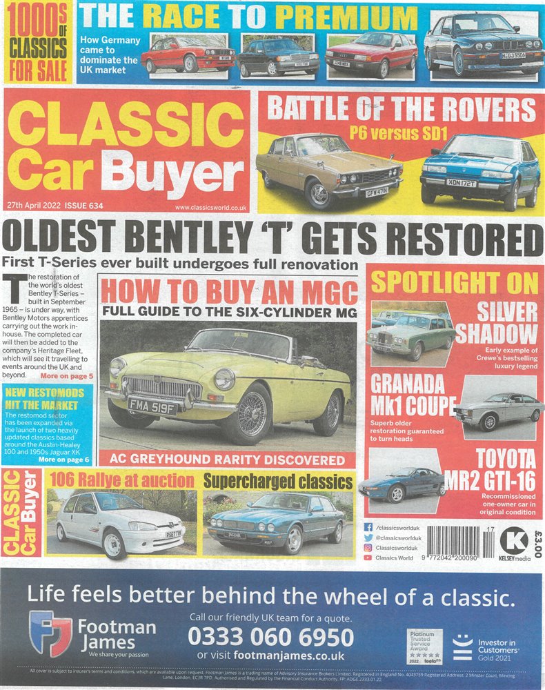 Classic Car Buyer Magazine Issue 27/04/2022