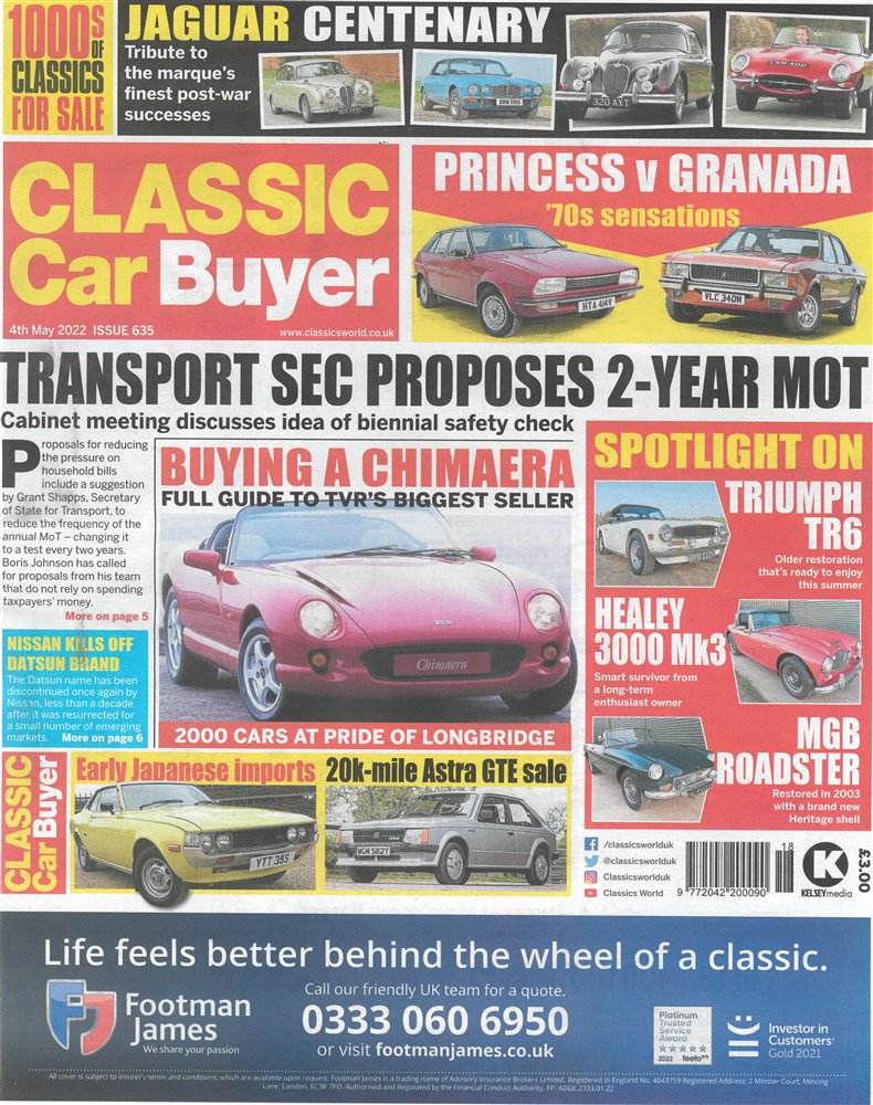 Classic Car Buyer Magazine Issue 04/05/2022