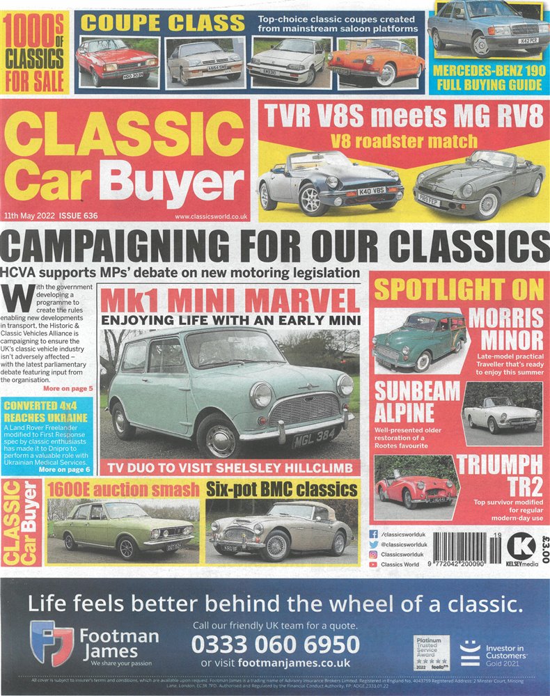 Classic Car Buyer Magazine Issue 11/05/2022