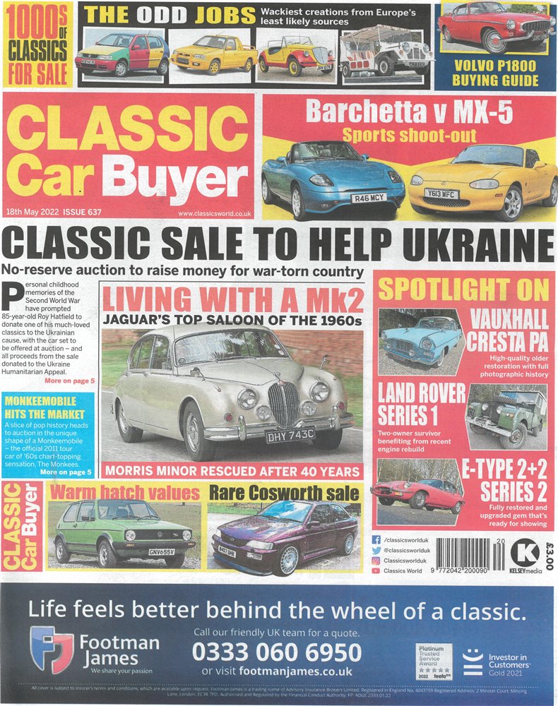 Classic Car Buyer Magazine Issue 18/05/2022