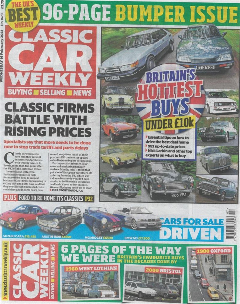 Classic Car Weekly Magazine Issue 16/02/2022