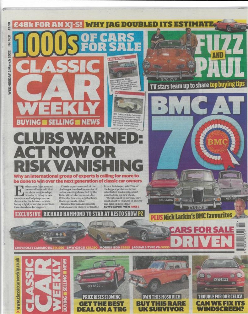 Classic Car Weekly Magazine Issue 02/03/2022