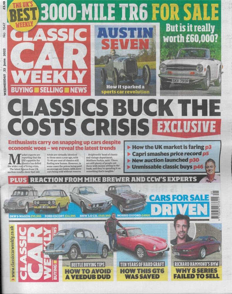 Classic Car Weekly Magazine Issue 22/06/2022