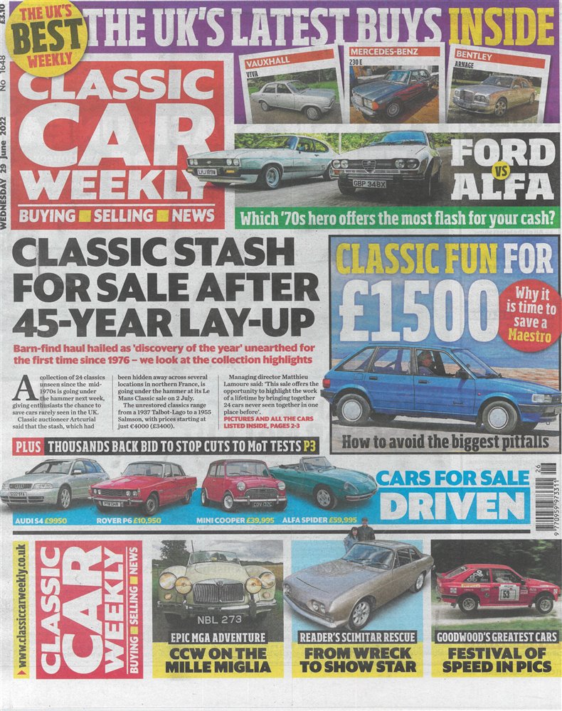 Classic Car Weekly Magazine Subscription