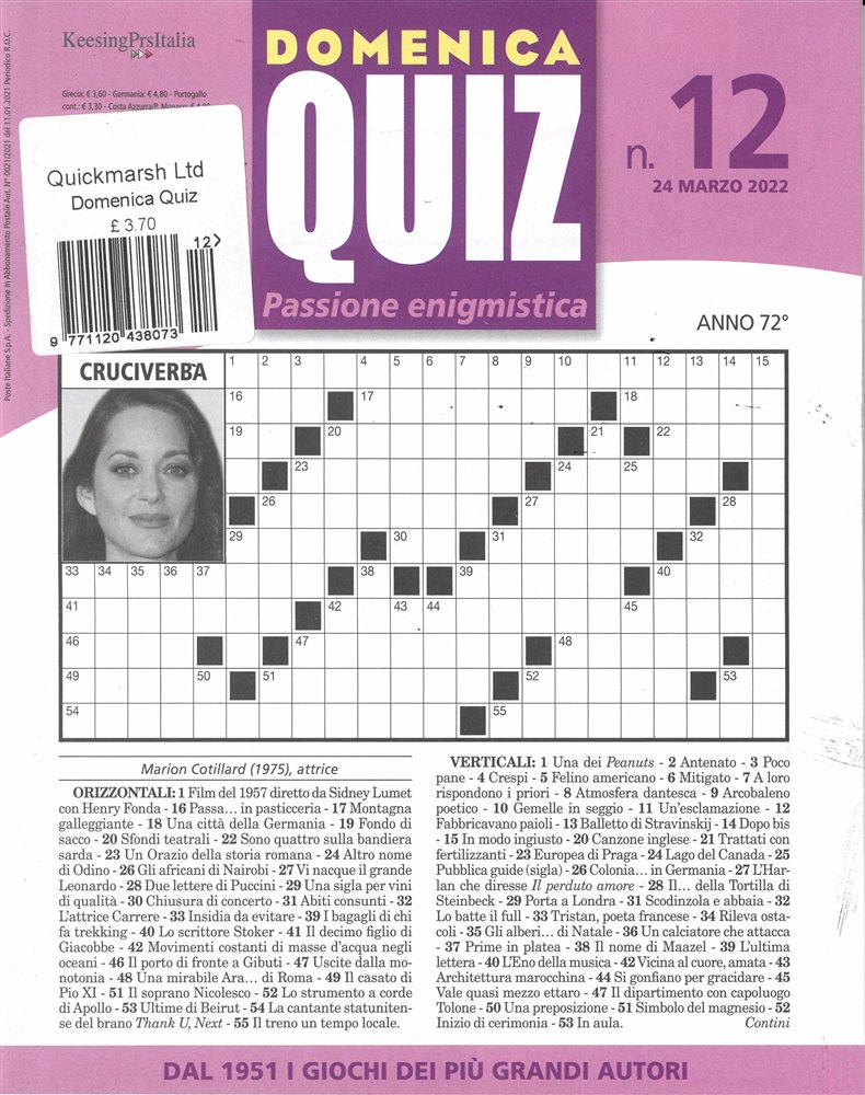Domenica Quiz Magazine Issue NO 12