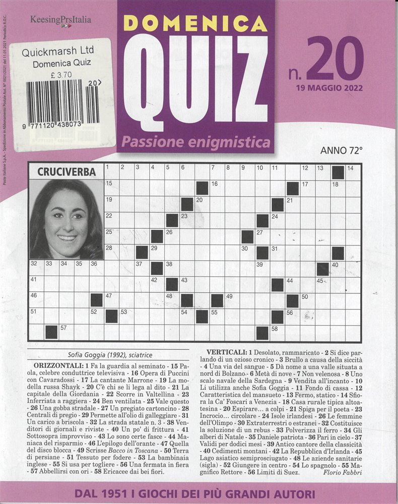 Domenica Quiz Magazine Issue NO 20