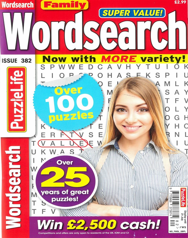 Family Wordsearch Magazine Issue NO 382