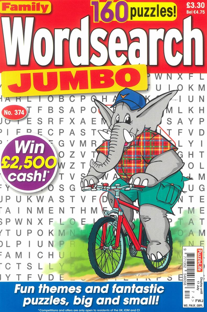 Family Wordsearch Jumbo - NO 374