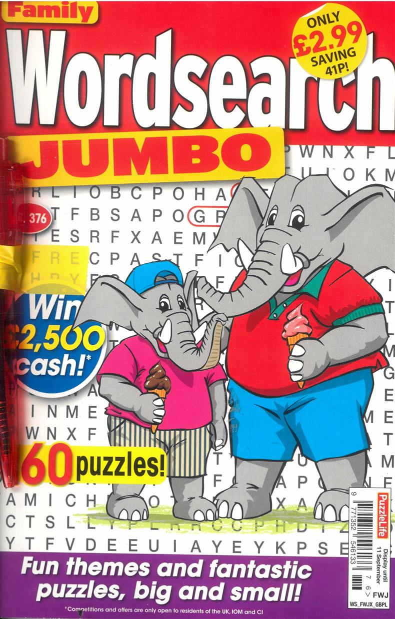Family Wordsearch Jumbo - NO 376