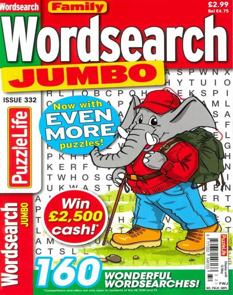 Family Wordsearch Jumbo Magazine Issue NO 332