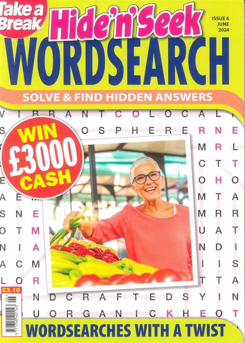 Take a Break Hide n Seek Wordsearch - NO 6