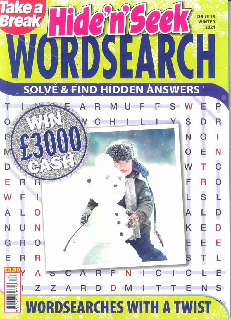 Take a Break Hide n Seek Wordsearch - NO 13