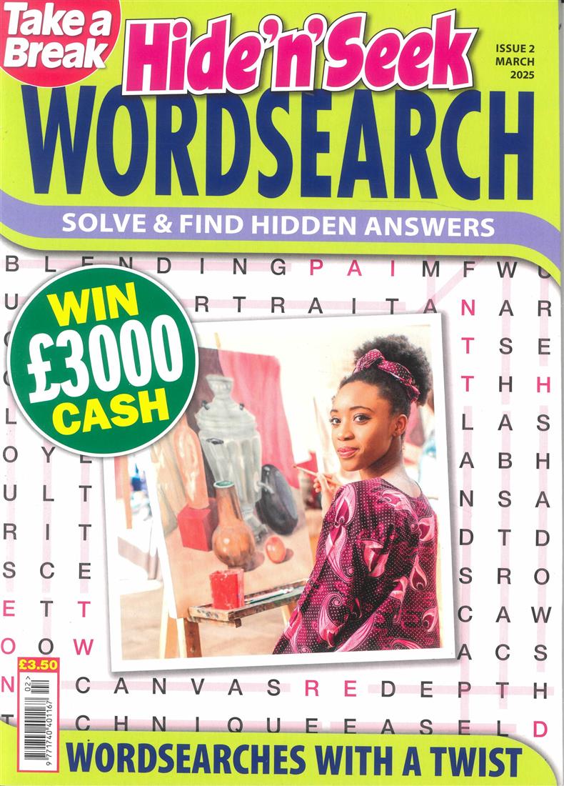 Take a Break Hide n Seek Wordsearch - NO 2
