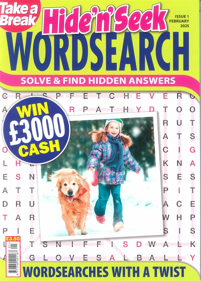 Take a Break Hide n Seek Wordsearch - NO 1