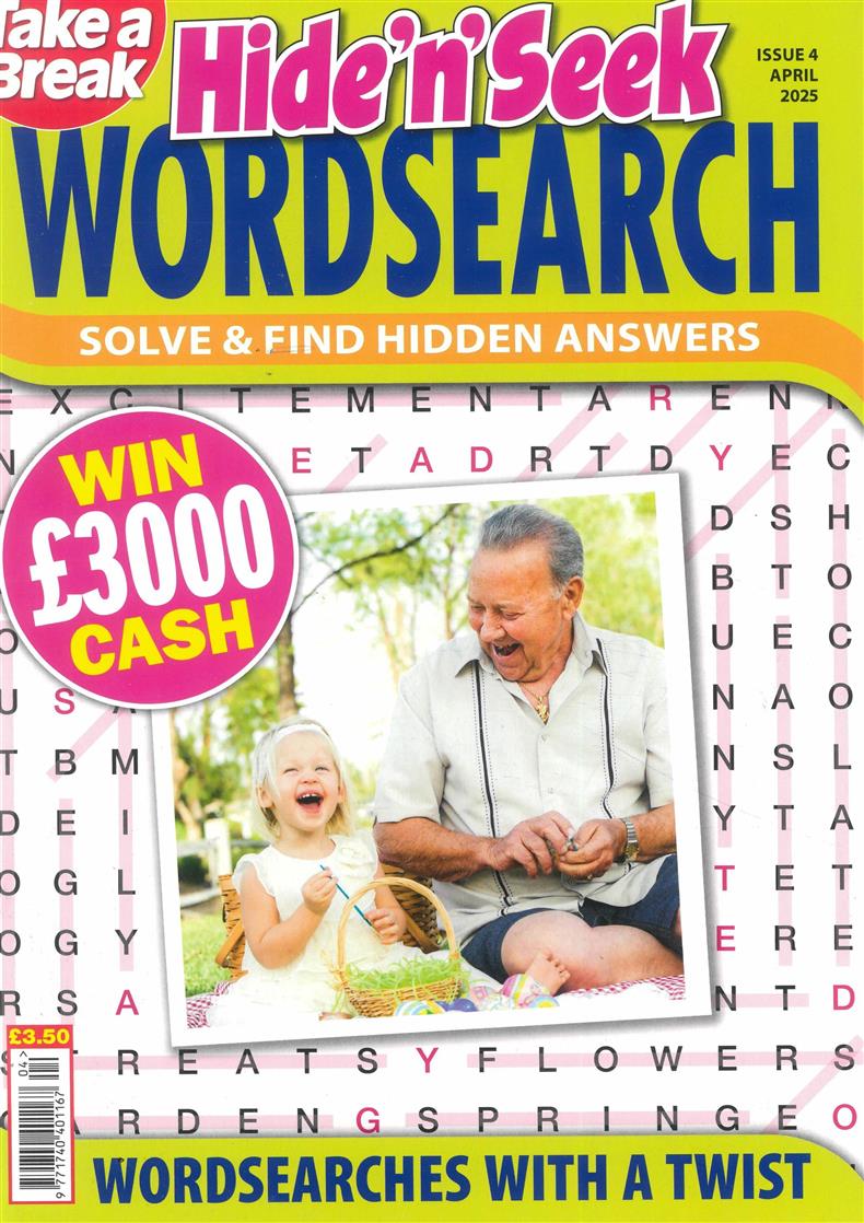 Take a Break Hide n Seek Wordsearch - NO 4