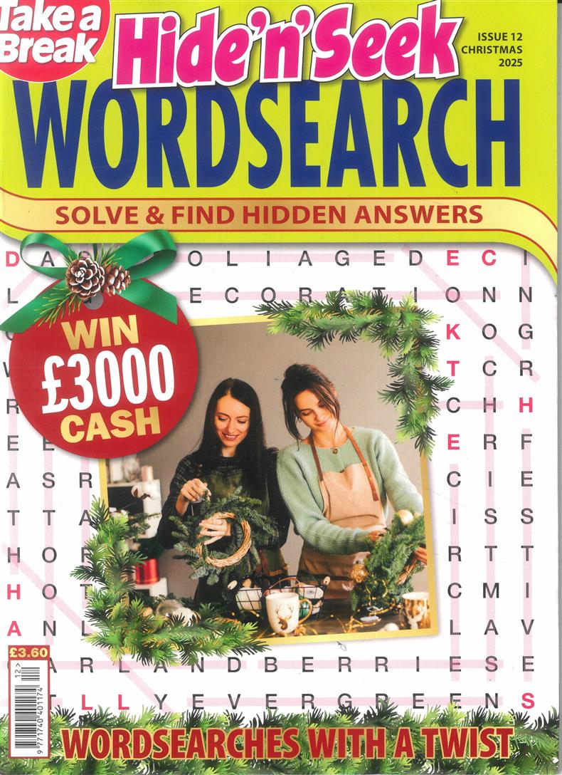 Take a Break Hide n Seek Wordsearch - NO 12