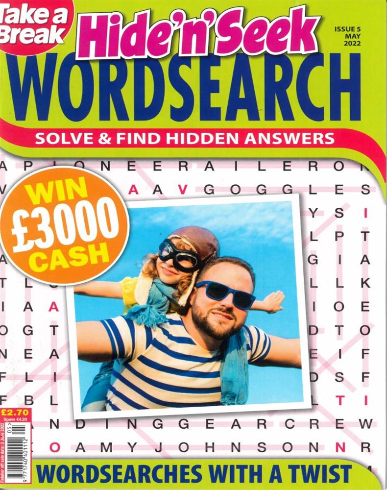 Take a Break's Hide n Seek Wordsearch Magazine Issue NO 5