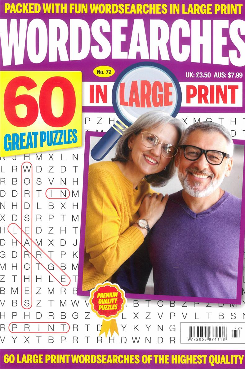 Wordsearches in Large Print - NO 72