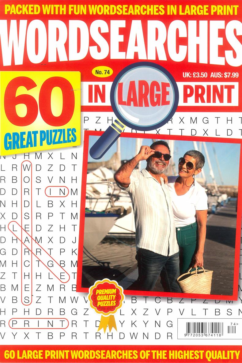 Wordsearches in Large Print - NO 74