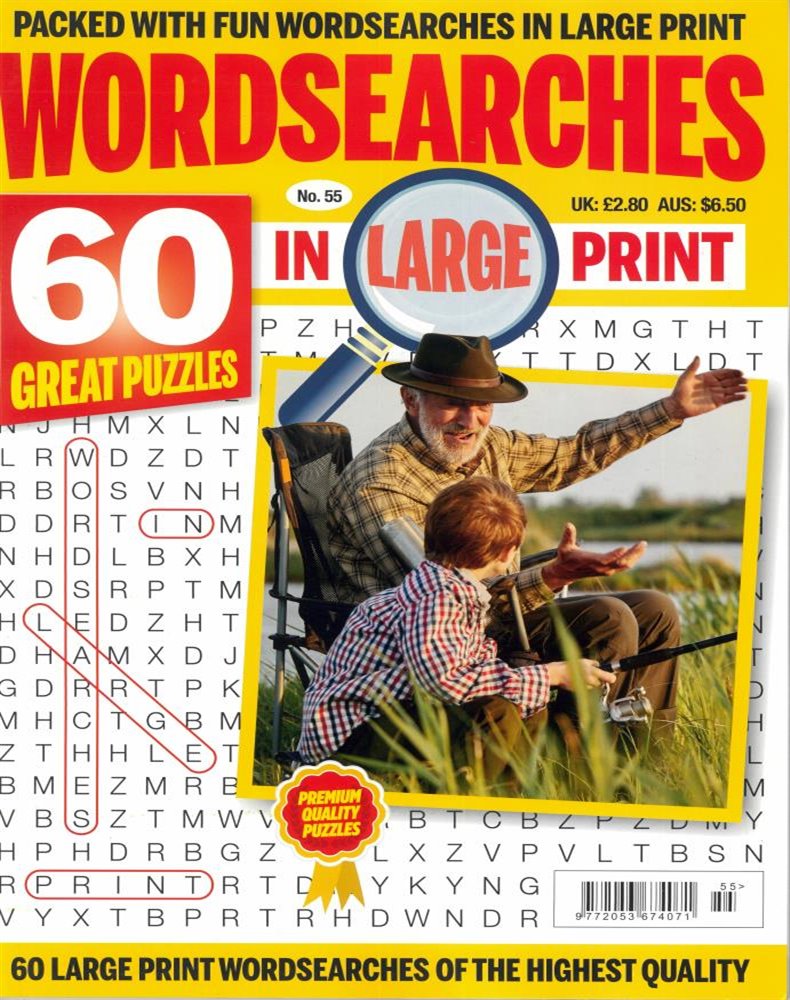 Wordsearches in Large Print Magazine Issue NO 55