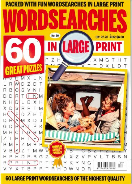 Wordsearches in Large Print Magazine