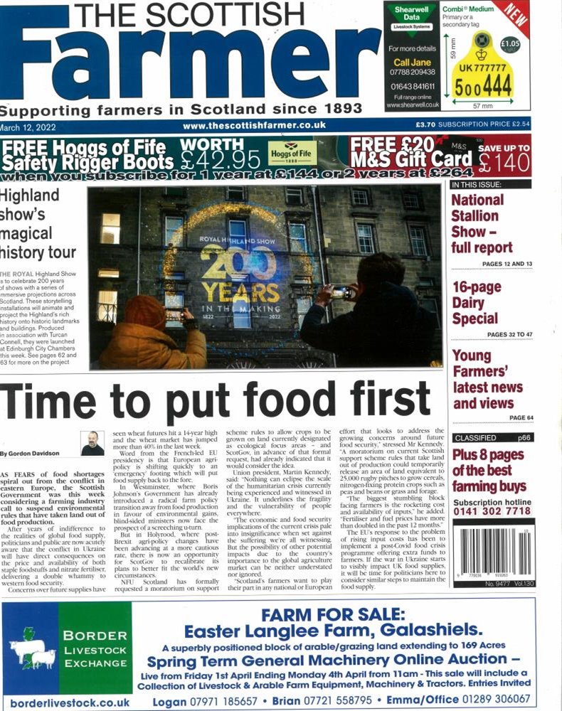 The Scottish Farmer Magazine Issue 12/03/2022