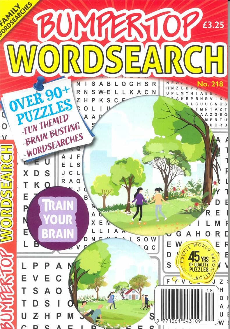 Bumper Top Wordsearch - NO 218