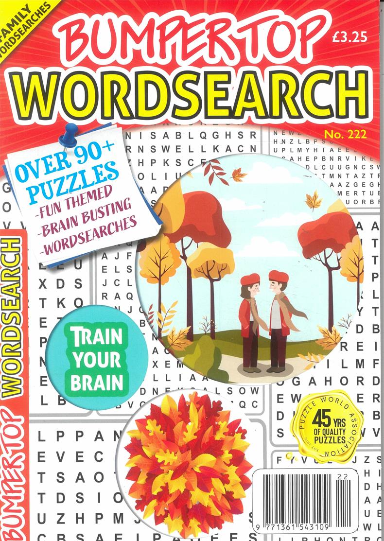 Bumper Top Wordsearch - NO 222