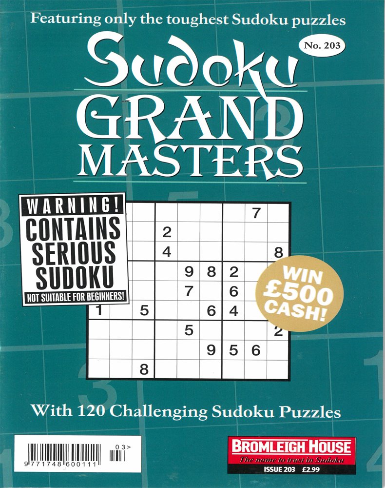 Sudoku Grand Masters Magazine Issue NO 203