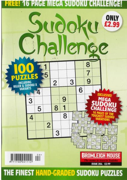Sudoku Challenge Magazine