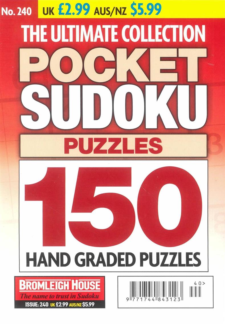 The Ultimate Collection Pocket Sudoku Puzzles - NO 240