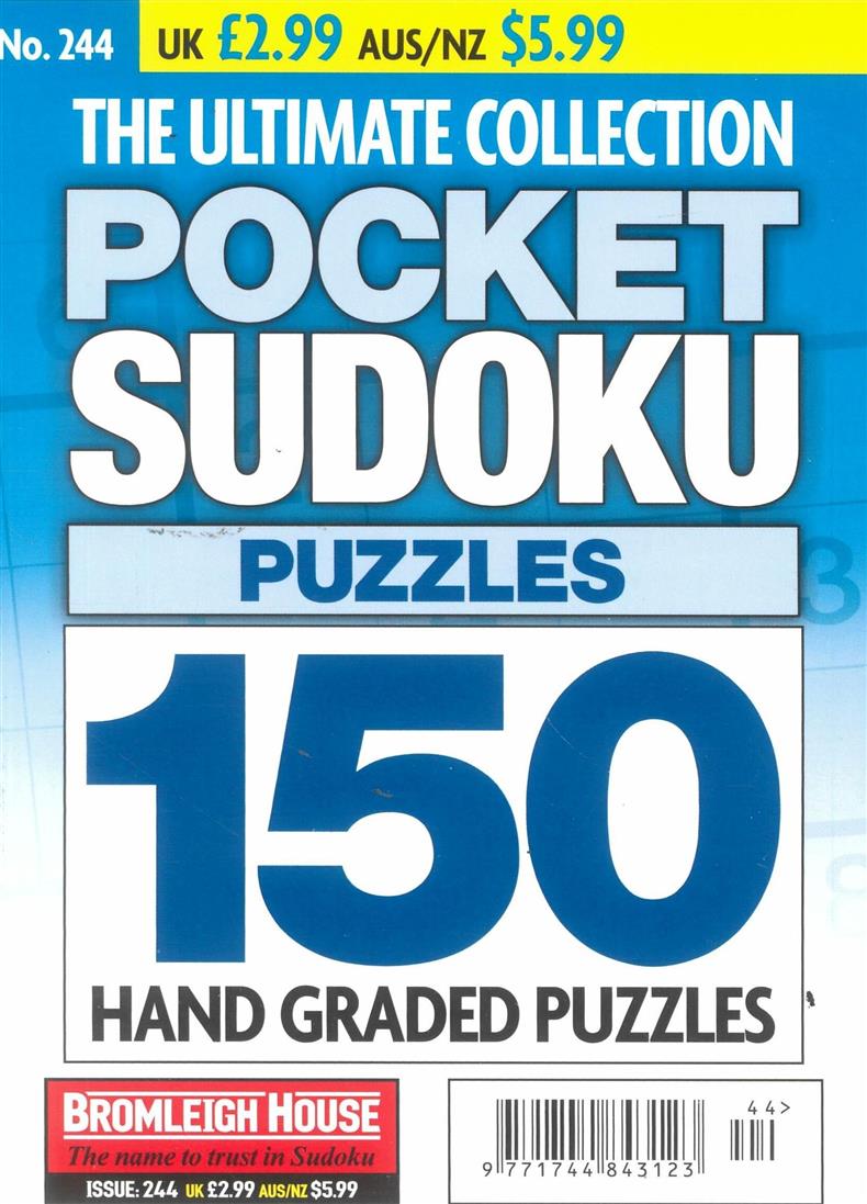 The Ultimate Collection Pocket Sudoku Puzzles - NO 244