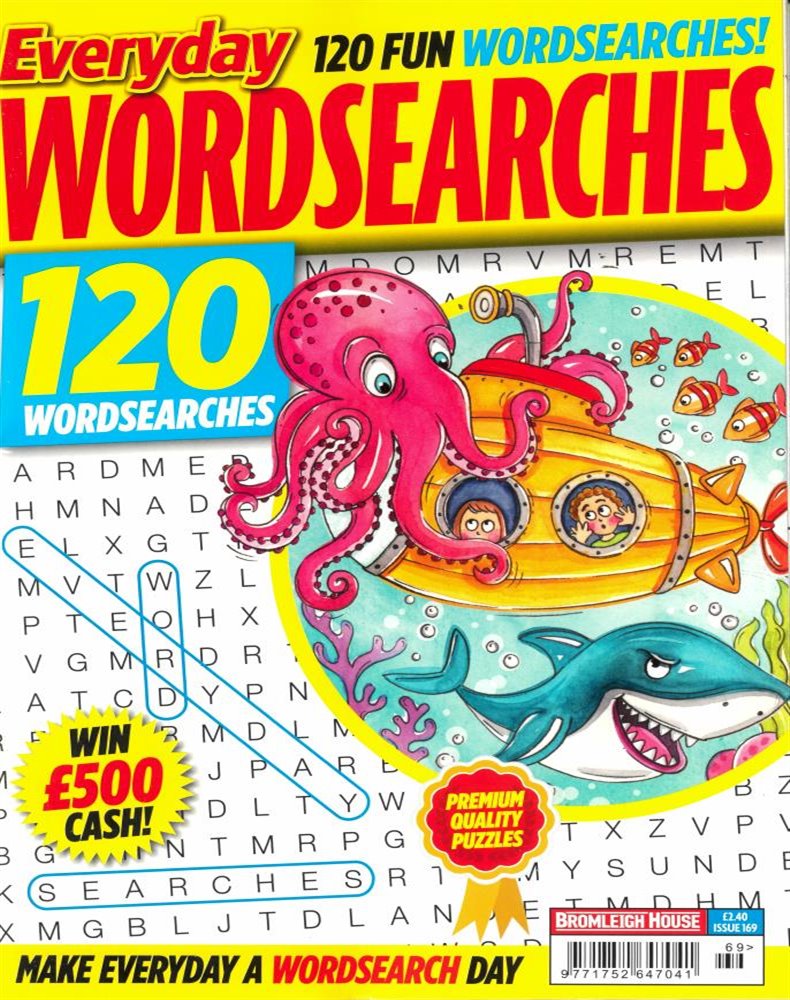 thumbnail image 2 of 5 X Everyday Wordsearch Books - Brand New, 620 Puzzles Total (Bromleigh House) 2 of 3