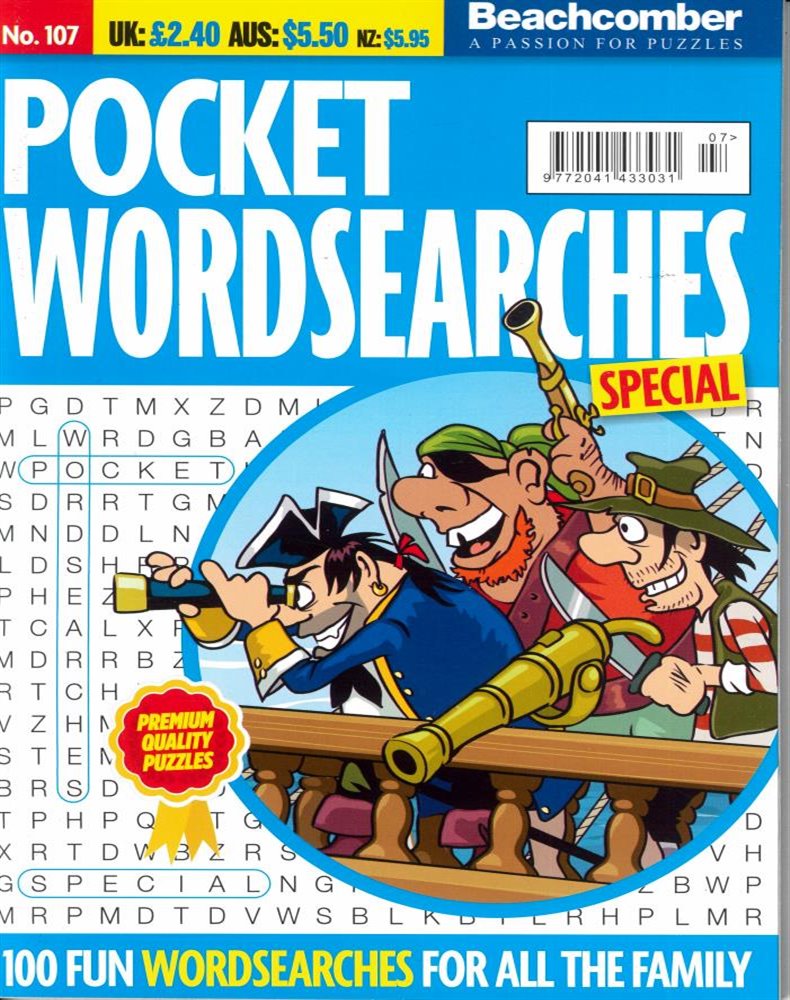 Pocket Wordsearches Special Magazine Issue NO 107