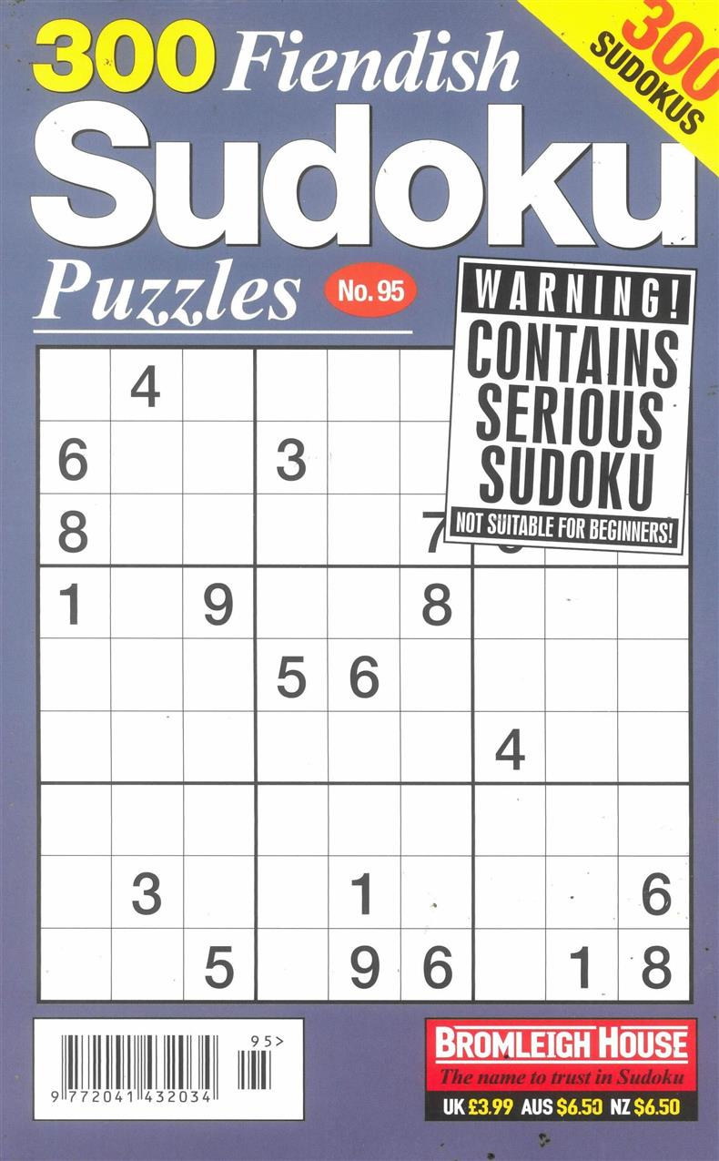 300 Fiendish Sudoku Puzzles - NO 95