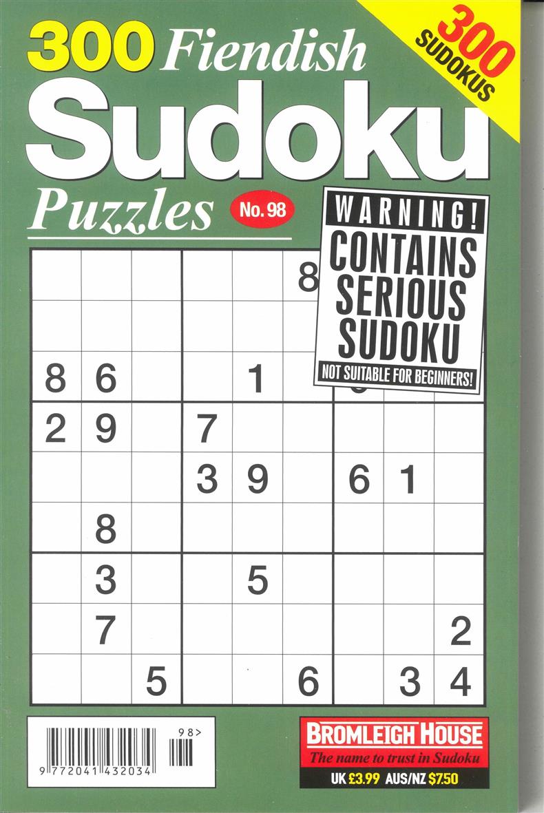 300 Fiendish Sudoku Puzzles - NO 98