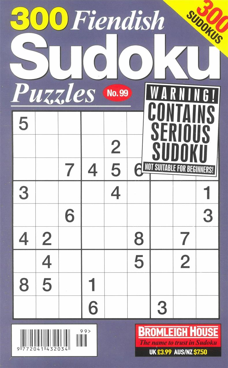 300 Fiendish Sudoku Puzzles - NO 99
