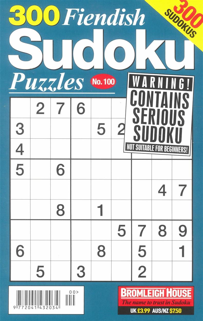 300 Fiendish Sudoku Puzzles - NO 100