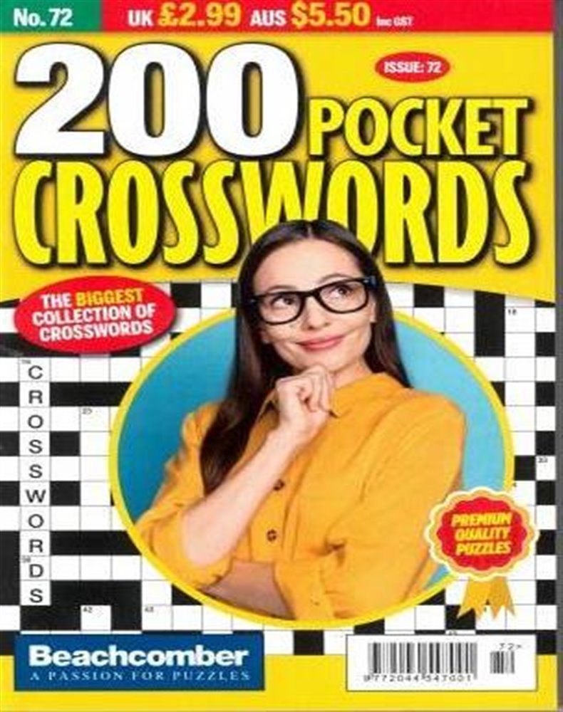 200 Pocket Crosswords Magazine Issue NO 72