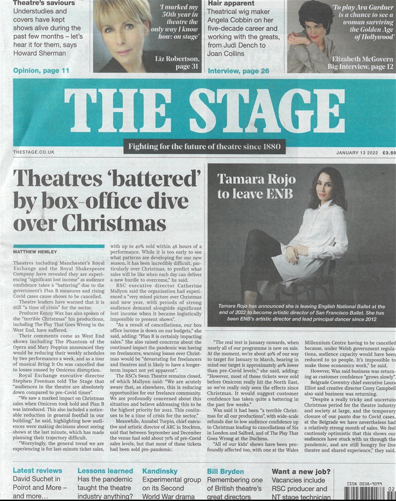 The Stage Magazine Issue 13/01/2022